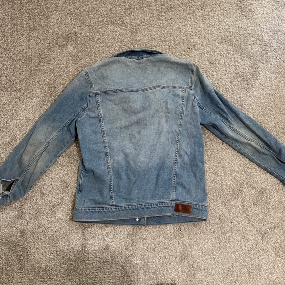 Hollister Denim Jacket‎ Blue Wash Classic Trucker Style Size Medium - Picture 9 of 10
